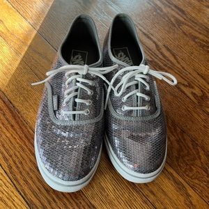 Vans - Silver Sequin Sneaker - Women’s Size 8